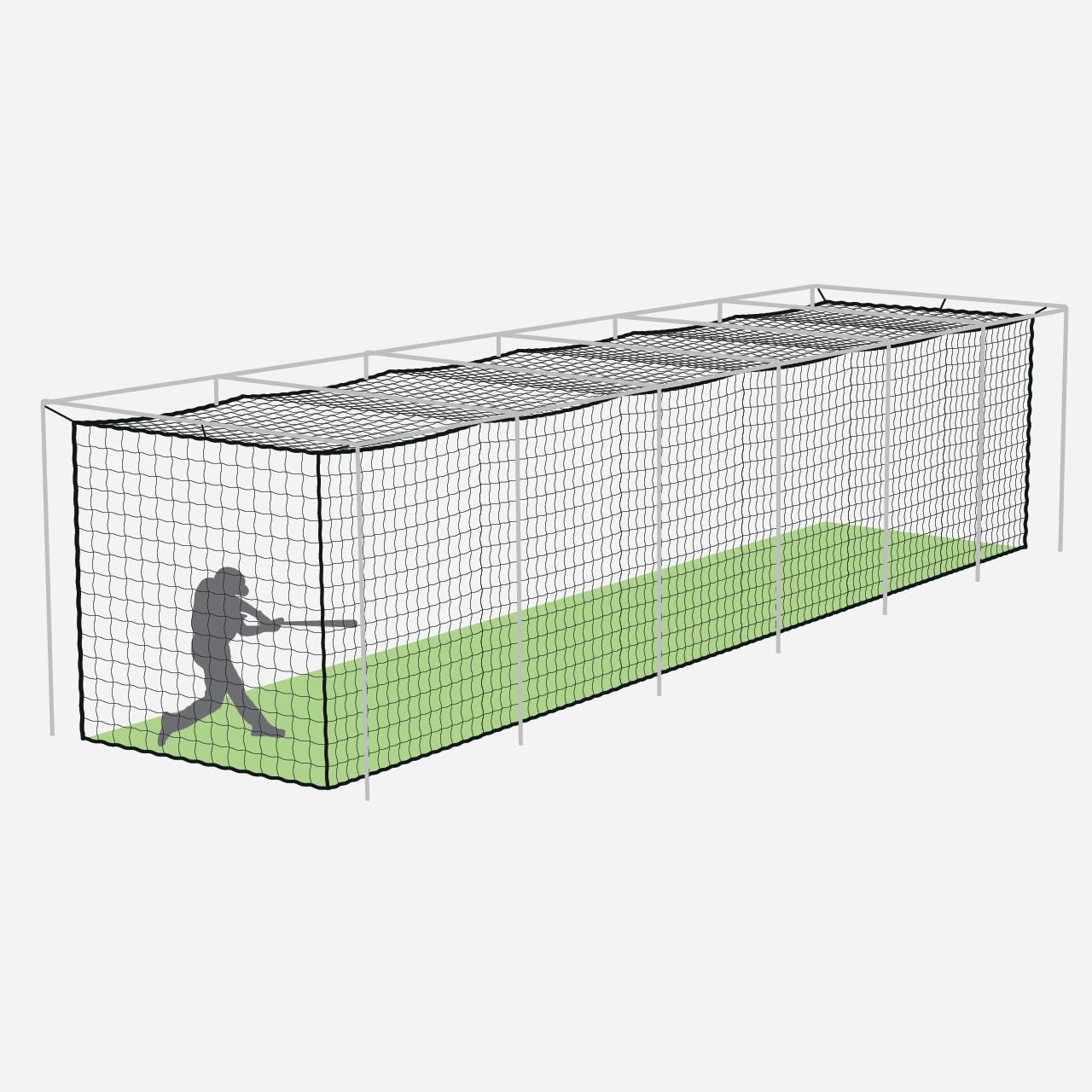 Heavy Duty FORTRESS Baseball Batting Cage Nets | #36 #42 #62 Grade HDPP Netting for Baseball & Softball | Durable Two-Piece Design for Indoor/Outdoor Training, Backyard Practice & Sports Facilities