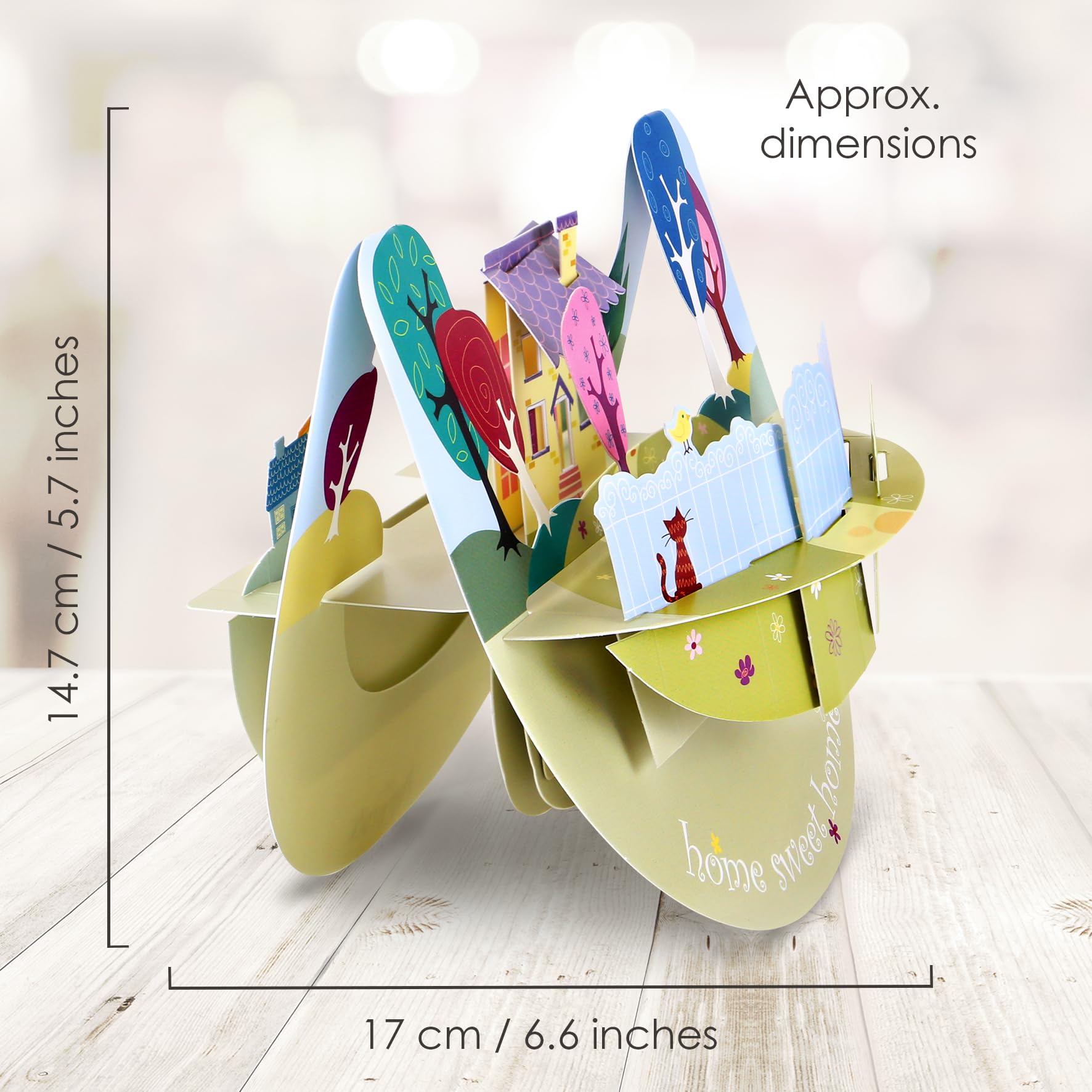 SANTORO Popnrock 3D Pop Up Greeting Card - Home Sweet Home - Housewarming Gift for New Home, Moving, Family | Good Luck & Congratulations Card | Perfect for Housewarming Parties & New Home Celebrations