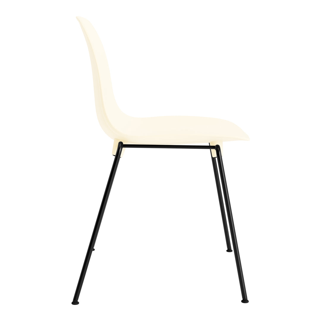 Modern Form Side Chair with Sturdy Metal Legs - Stackable Dining Chair for Home, Office & Restaurant Use
