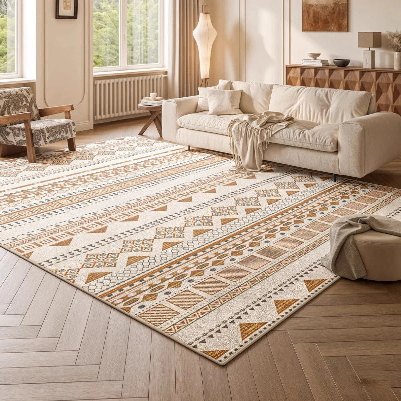 Briella Antibacterial Velvet All-Season Persian Waterproof Area Rug - Soft Non-Slip Living Room Carpet for Bedroom, Nursery & Home Decor