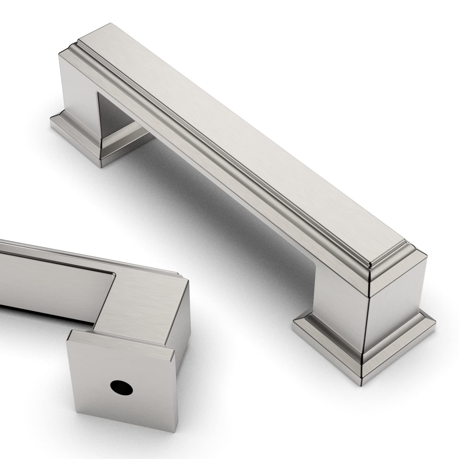 Asidrama 30 Pack 3 Inch (76mm) Brushed Satin Nickel Cabinet Handles - Kitchen & Bathroom Drawer Pulls, Dresser Hardware for Home & Office Furniture (Easy Installation, Durable Finish)