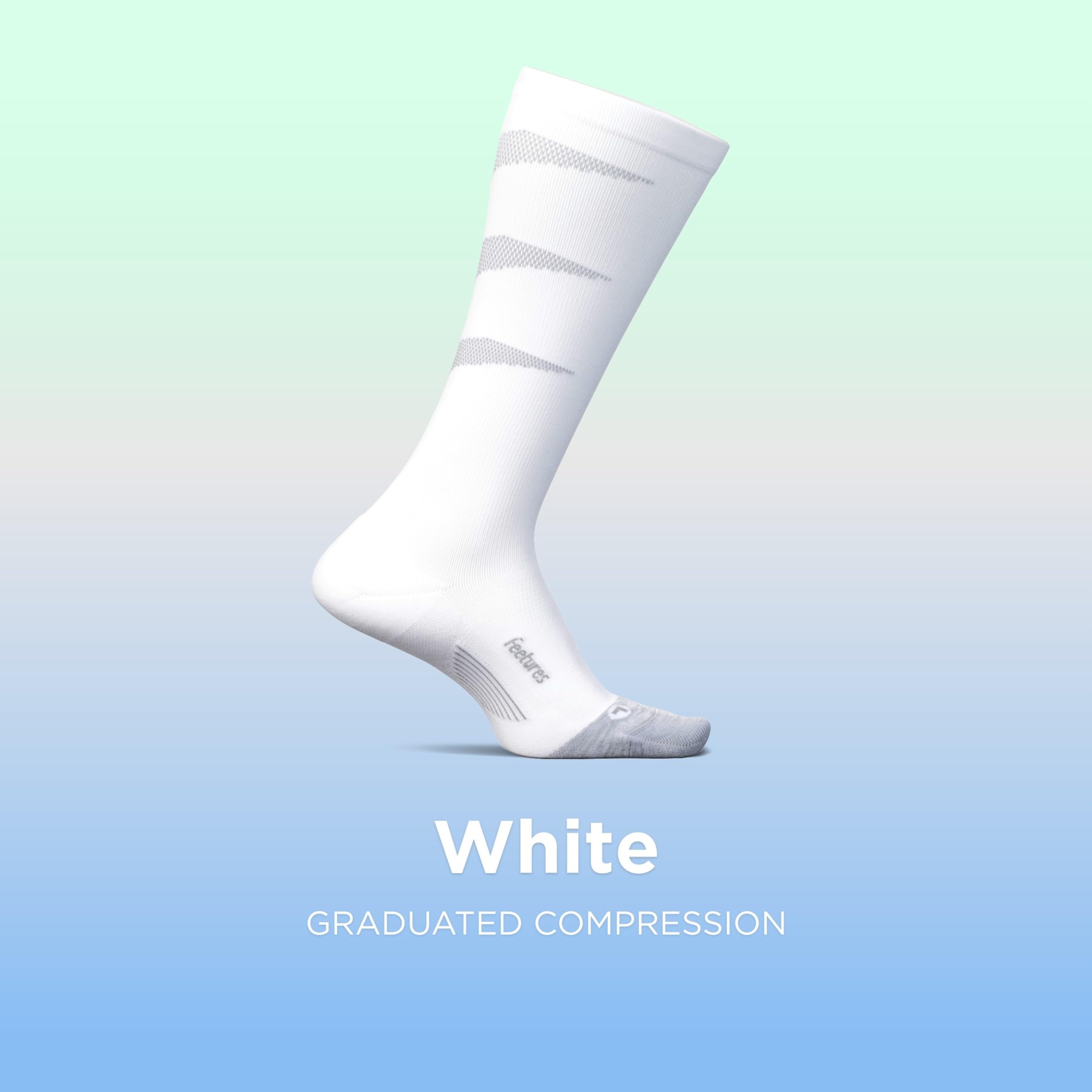 Feetures Graduated Compression Knee High Socks for Women & Men - 1 Pair - Improve Circulation & Reduce Swelling - Perfect for Running, Travel & Recovery