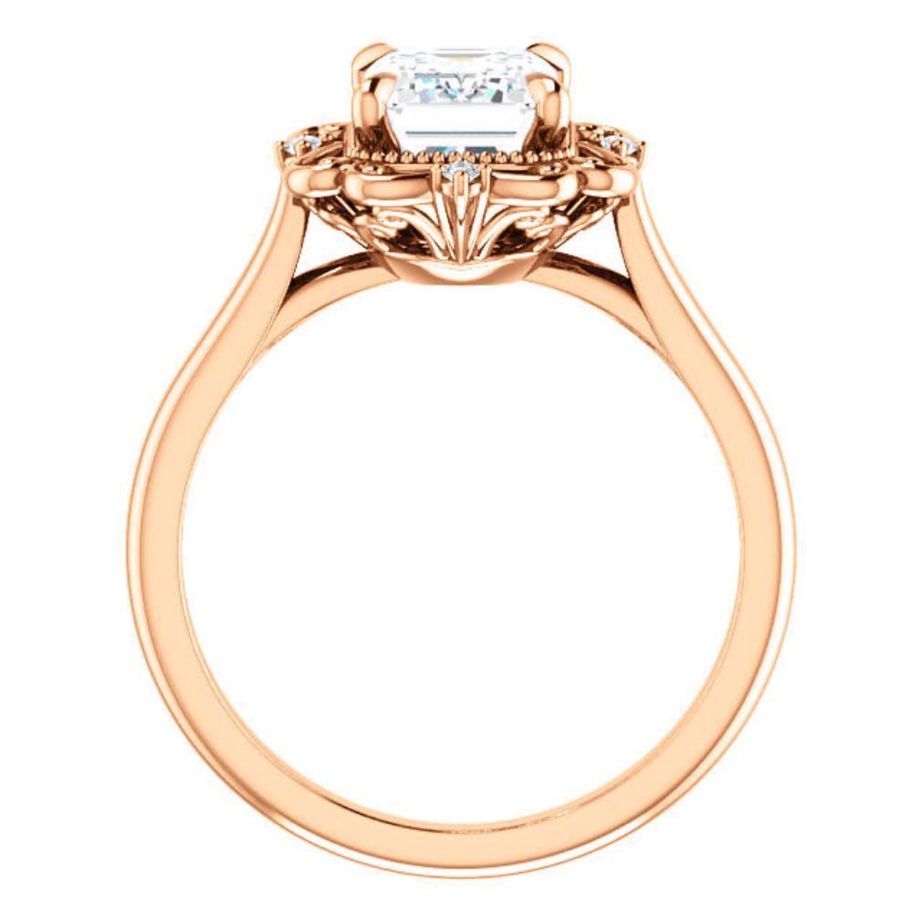 1-3 CT Emerald Cut Moissanite Engagement Ring Set for Women - Vintage Style Solitaire Halo Wedding Ring in 925 Silver/10K/14K/18K Gold - Anniversary & Promise Gift - Perfect for Proposals, Weddings & Special Occasions