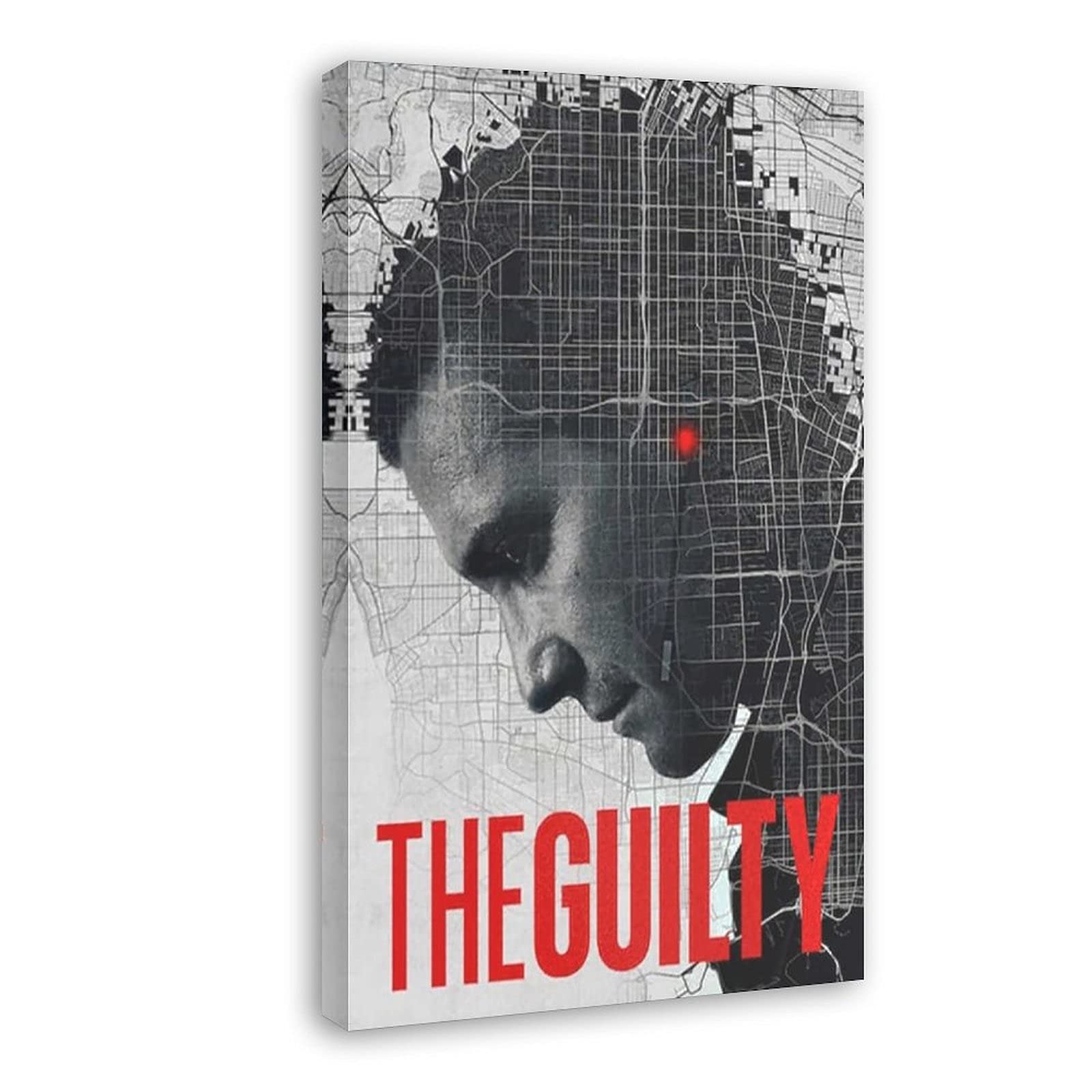 The Guilty Movie Poster Canvas Print - 08x12inch (20x30cm) Framed Wall Art for Bedroom, Office & Home Decor - Perfect Gift for Movie Lovers & Film Enthusiasts