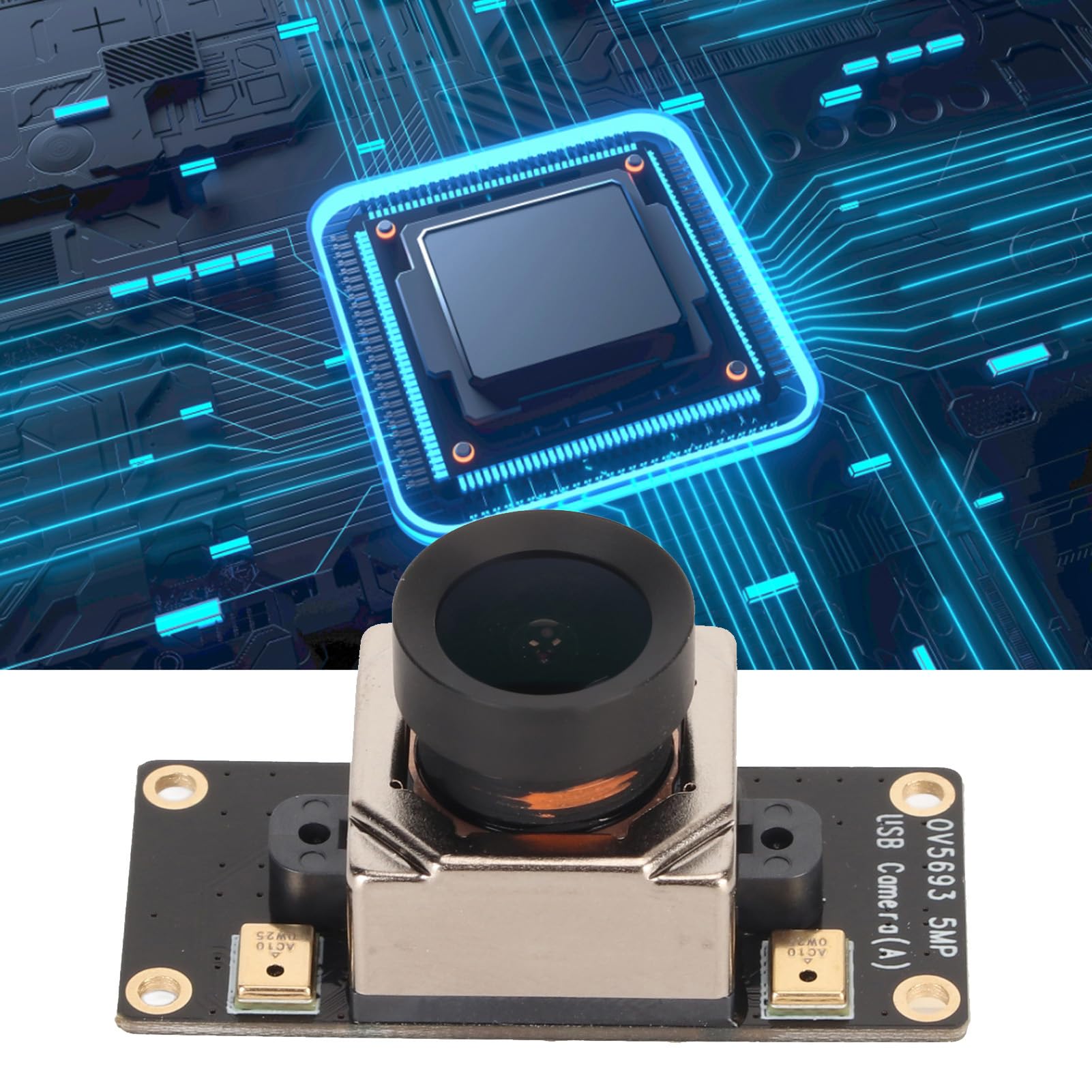 5MP USB 2.0 Webcam for Computer - OV5693 Camera Module with Wide FOV | HD Video Recording for Security Systems, Video Conferencing & Portable Monitoring (Windows/Mac Compatible) - Perfect for Home Office, Online Classes & Surveillance