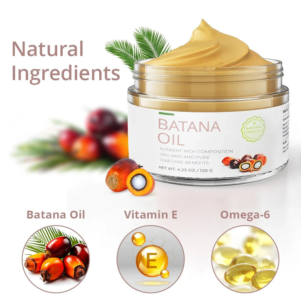 Organic Batana Hair Oil for Growth & Repair - Natural Deep Conditioning Treatment for Dry, Damaged Hair - Perfect for Daily Use, Scalp Massage & Hair Styling