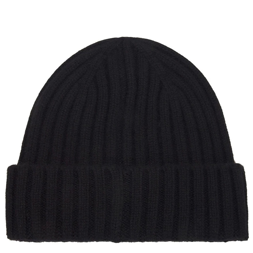 Amiri Black Cashmere Script Beanie - Luxury Winter Hat for Men & Women - Perfect for Cold Weather, Skiing & Outdoor Activities