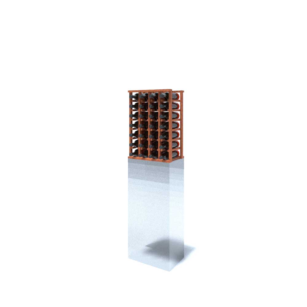 4 Column 28 Bottle 27-Inch Upper Wine Rack - Premium Metal Wine Storage Organizer for Kitchen, Bar, Cellar & Dining Room Decor