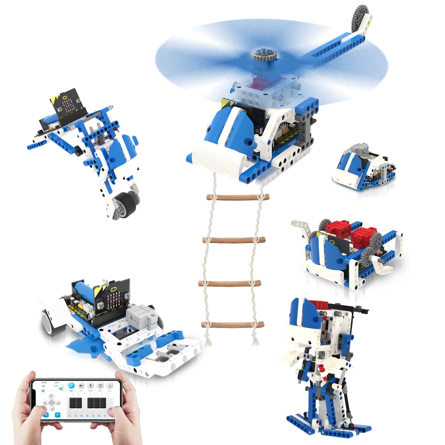 Yahboom Micro:bit 16-in-1 STEM Robotics Kit with Sensor Modules | DIY Building Block Robot for Kids 10+ | Learn Coding & Engineering | Perfect Christmas Gift for Teens (Includes V2 Board) - Great for School STEM Projects, Home Learning & Maker Workshops
