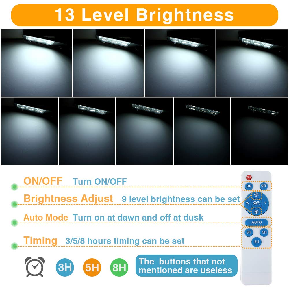 6000W LED Solar Street Light Outdoor - Dusk to Dawn Security Flood Light with Remote Control & Pole, Wireless Waterproof Solar Powered - Perfect for Yard, Parking Lot, Street, Garden, Garage & Pathway Lighting