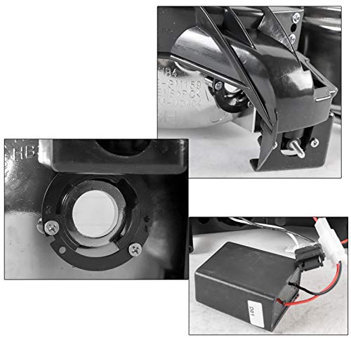 Replacement Headlights Headlamps Black Compatible with 1999-2002 Chevy Silverado & 2000-2006 Suburban/Tahoe - Upgrade for Night Driving & Off-Road Adventures