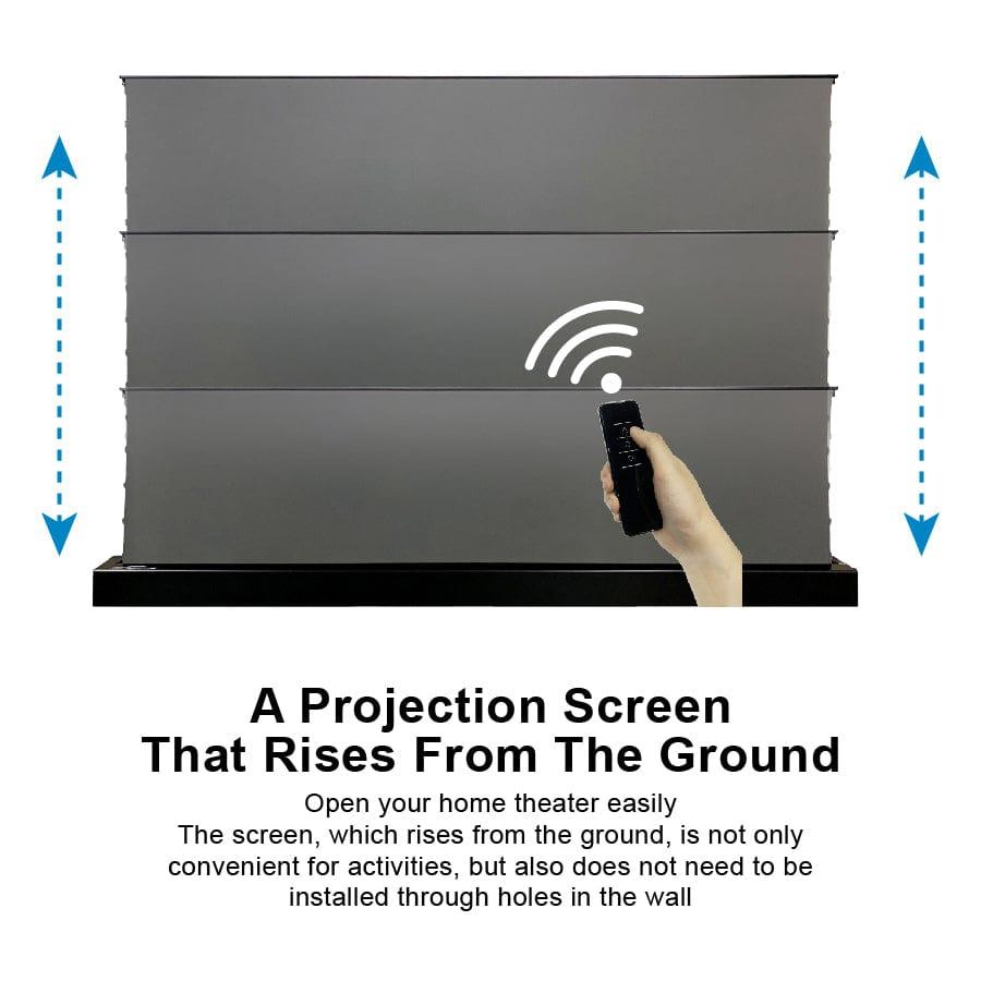 VIVIDSTORM S ALR P Motorized Tension Floor Rising Projector Screen - 120