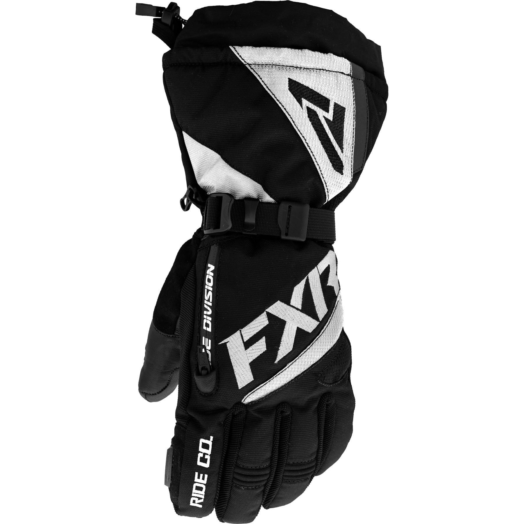 FXR Women's Fusion Glove 2025 - Black/White - X-Large - Winter Snowmobile & Motorcycle Gloves for Cold Weather Riding