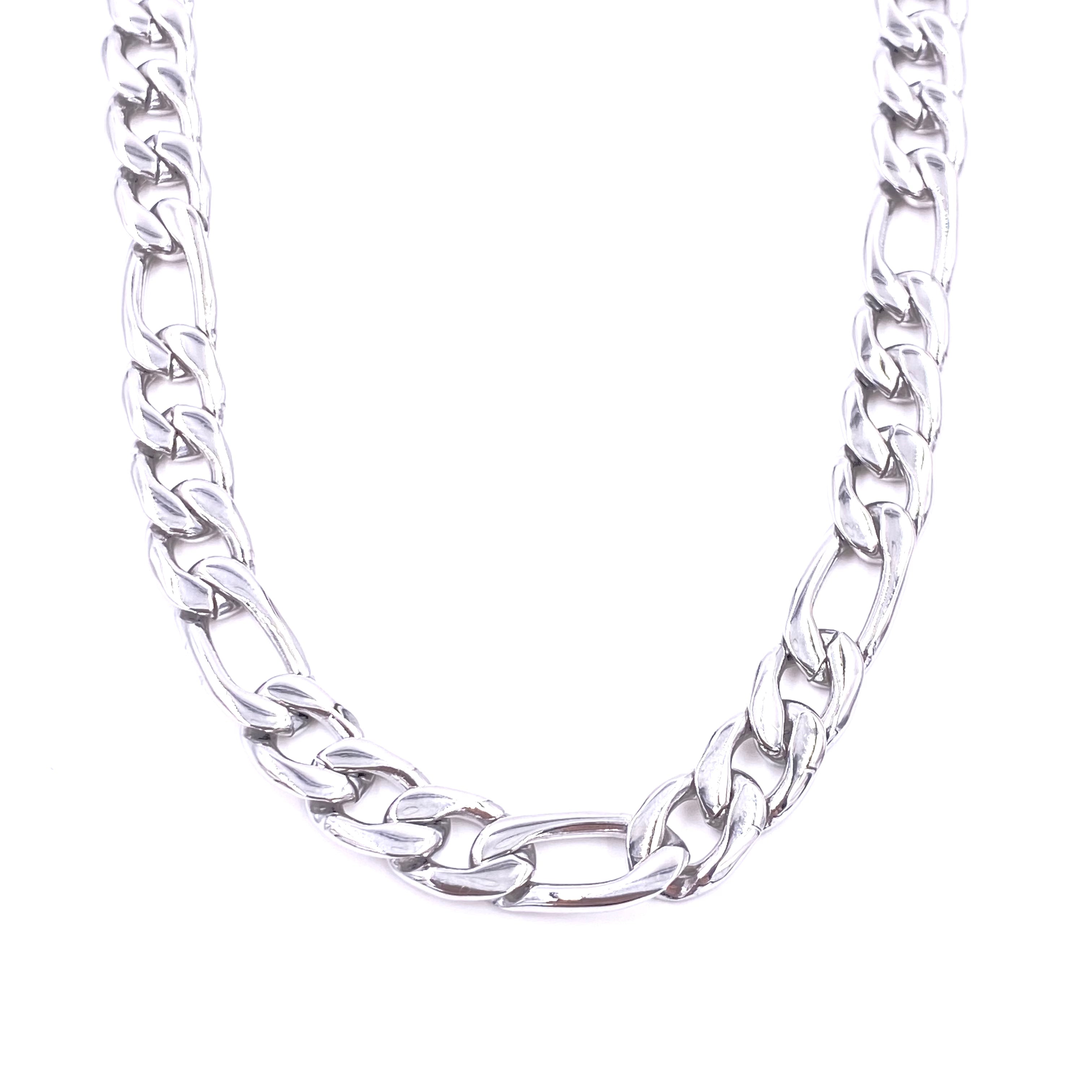 Ashley Gold Stainless Steel Figaro Chain Necklace for Men - Durable & Hypoallergenic Jewelry Gift for Him - Perfect for Weddings, Anniversaries & Everyday Wear