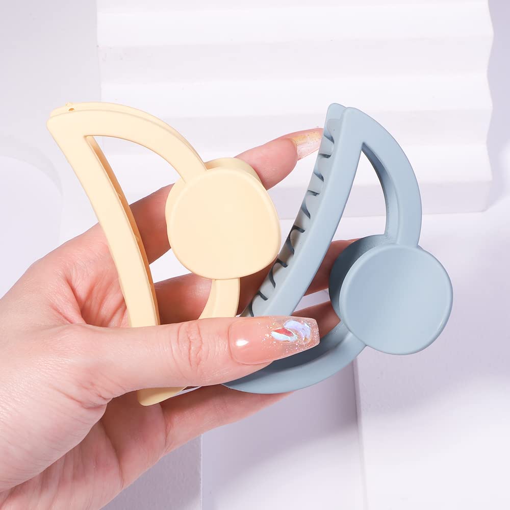 WUKAYA Non-Slip Matte Hair Claw Clips Set - 3.5 Inch Hair Clamps for Thick Hair, Women's Hair Styling Accessories (Pack of 6) - Perfect for Ponytails, Buns & Everyday Hairstyles