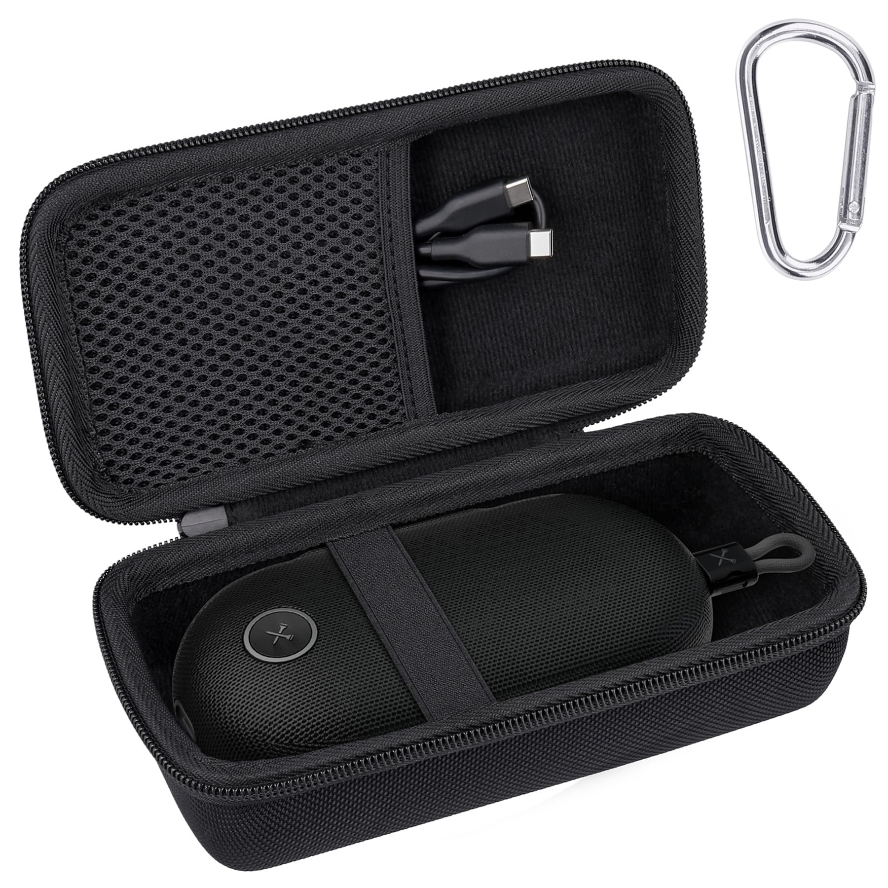 CO2CREA Hard Protective Case for Blue Tees Golf Player Go GPS Speaker - Durable Travel Carrying Case with Carabiner Clip | Perfect for Golf, Travel, Outdoor Activities & Electronic Accessories Storage