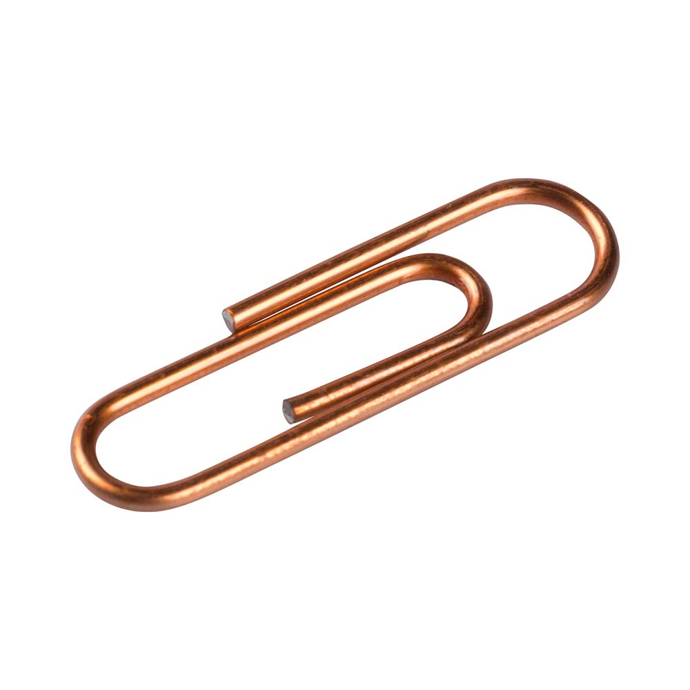 JAM Paper Rose Gold Small Standard Paper Clips - 100 Pack - Premium Office & School Supplies for Organizing Documents, Notes & Files