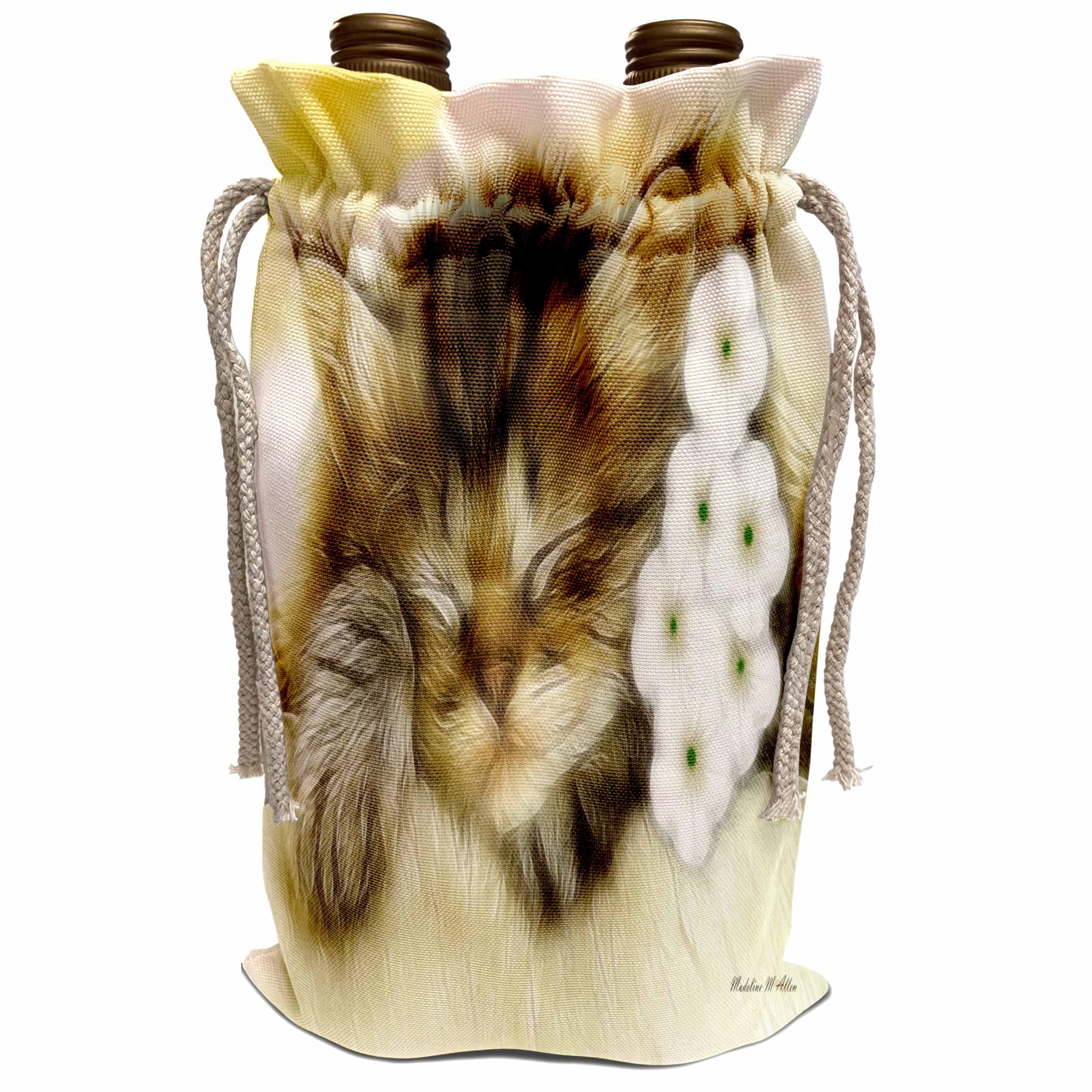 Elegant Wine Gift Bag with Cat Design - Perfect for Wine Bottles, Party Favors, and Holiday Presents
