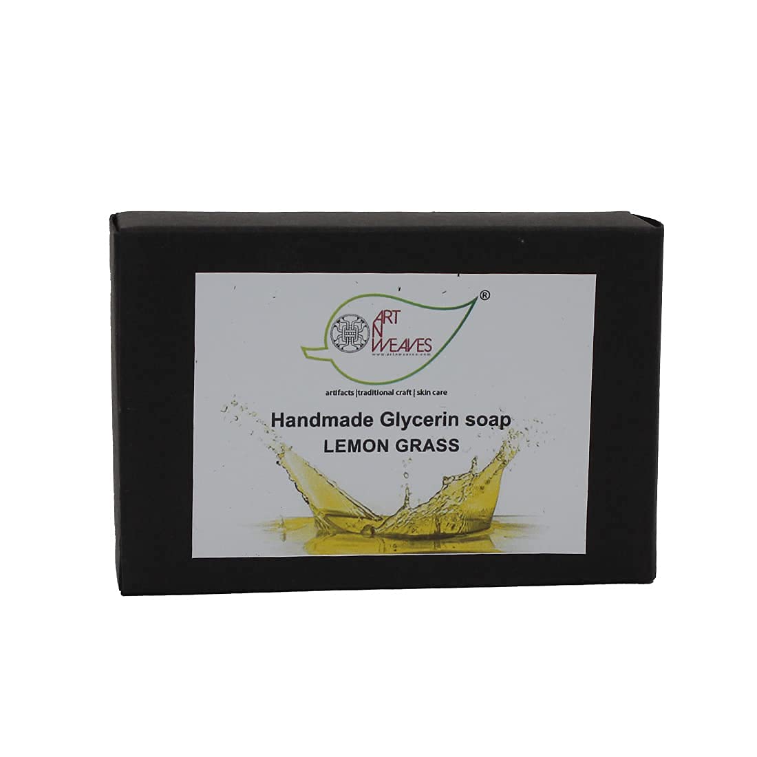 artNweaves Handmade Lemongrass Glycerin Soap Bars - Natural Moisturizing Solid Soap for Dry Skin (Pack of 2) | Perfect for Bath, Shower & Gift Giving