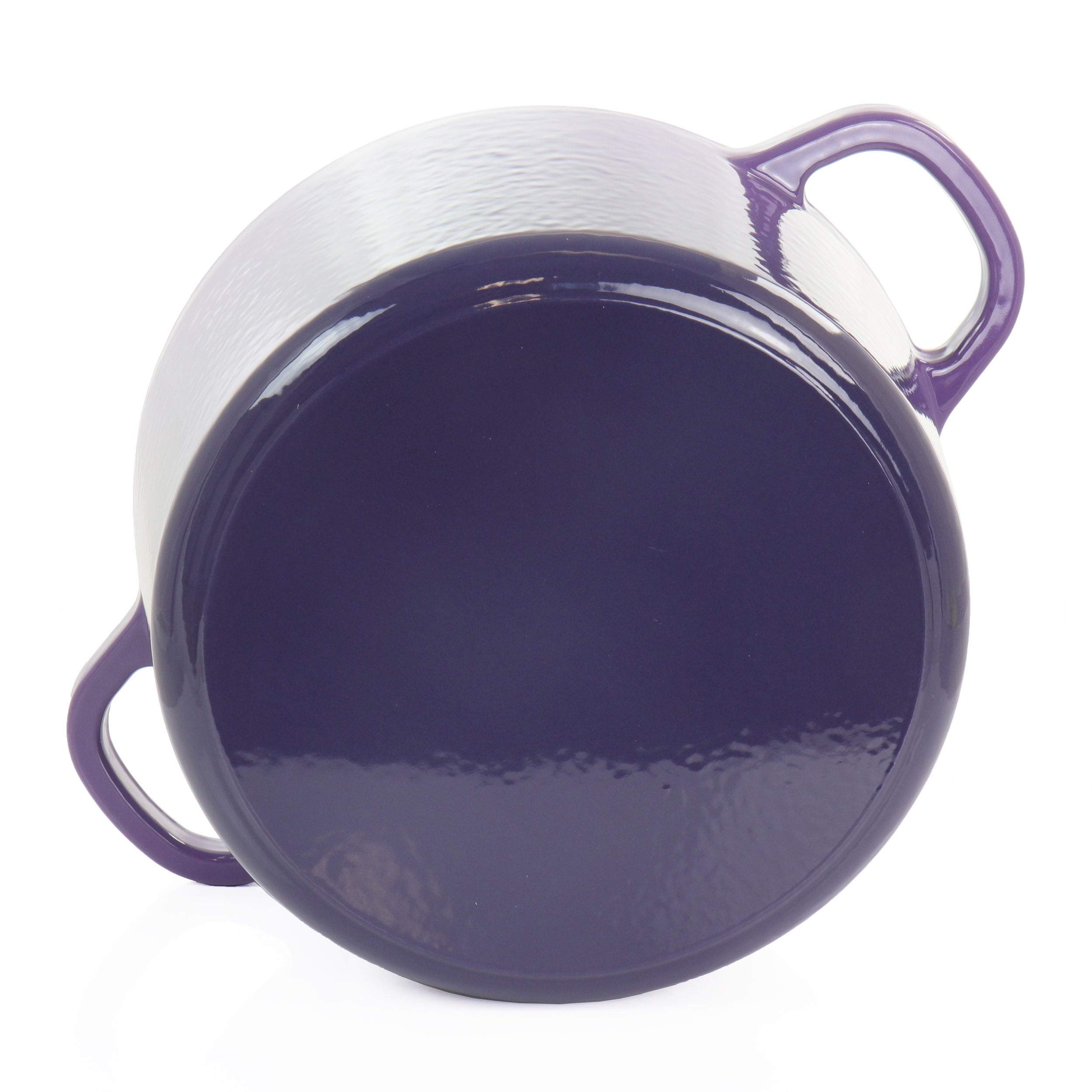 Premium 2-Piece 5 Quart Enameled Cast Iron Dutch Oven with Lid - Lavender Purple, Medium Size | Perfect for Braising, Stewing & Baking - Ideal for Home Chefs & Camping Cookware