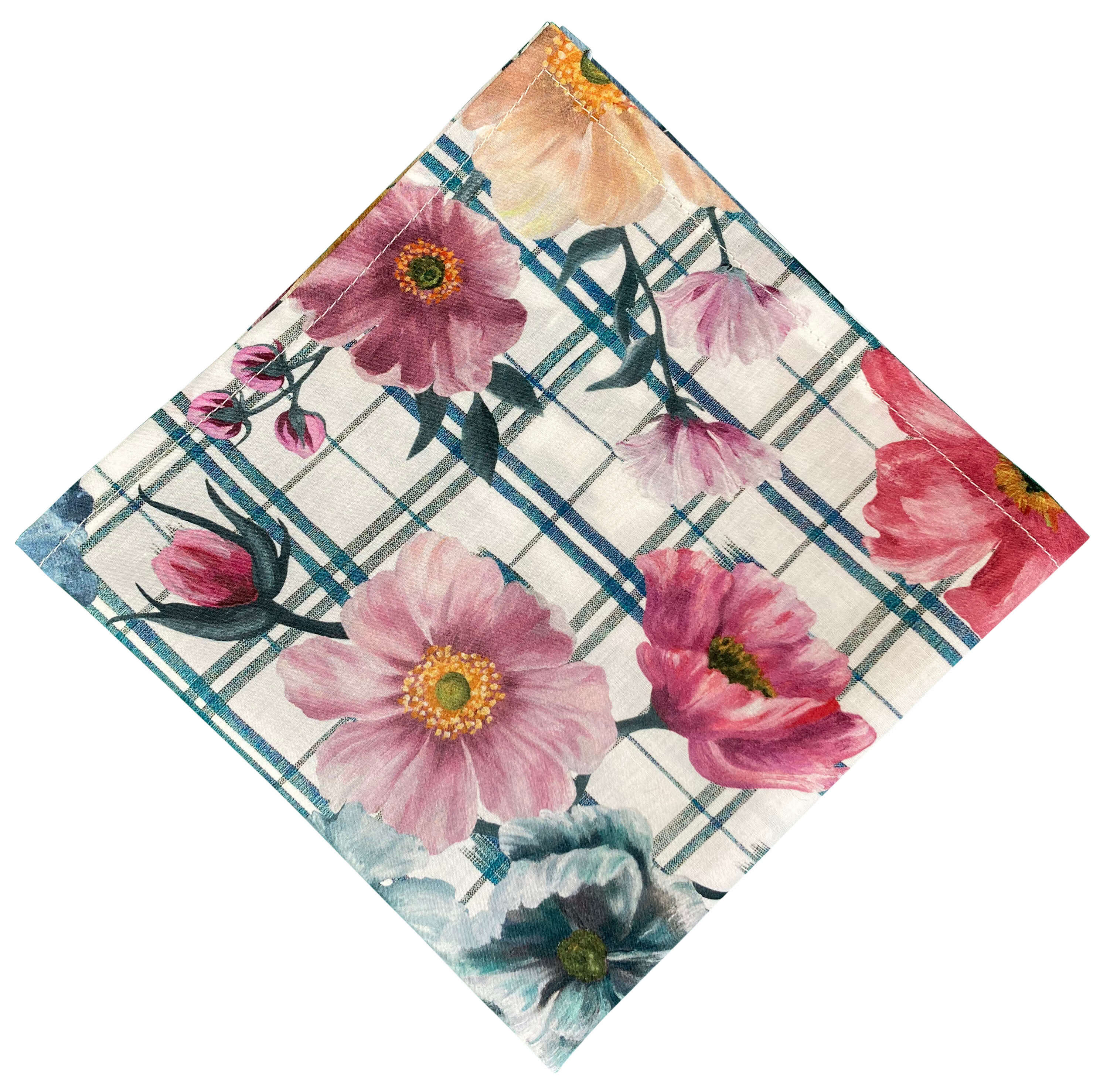 Elegant Floral Check Pocket Square for Men - Stylish Silk Handkerchief for Weddings, Prom & Formal Events - Perfect Suit Accessory