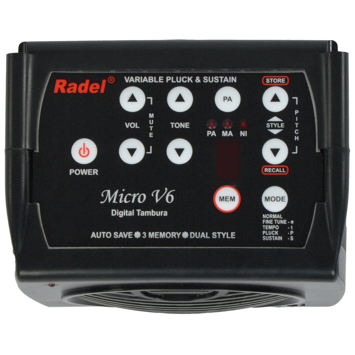 Radel Saarang Micro V6 Digital Tambura Sruthi Box - Professional Electronic Tanpura for Indian Classical Music | Perfect for Practice, Performances & Music Schools