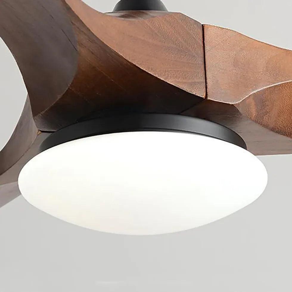 Industrial Wood and Black Ceiling Fan with Light - Modern Farmhouse Style for Living Room, Bedroom, or Office Cooling and Lighting