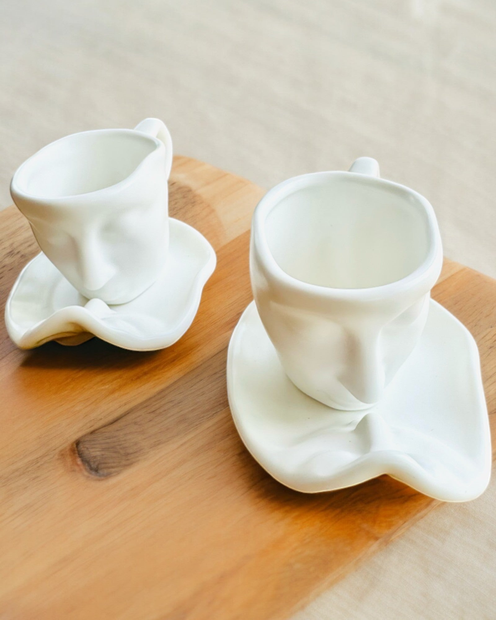 Elegant Personalized Ceramic Coffee Cups Set of 2 - Engraved Gift for Couples, Friends & Family | Perfect for Home, Office & Romantic Dinners