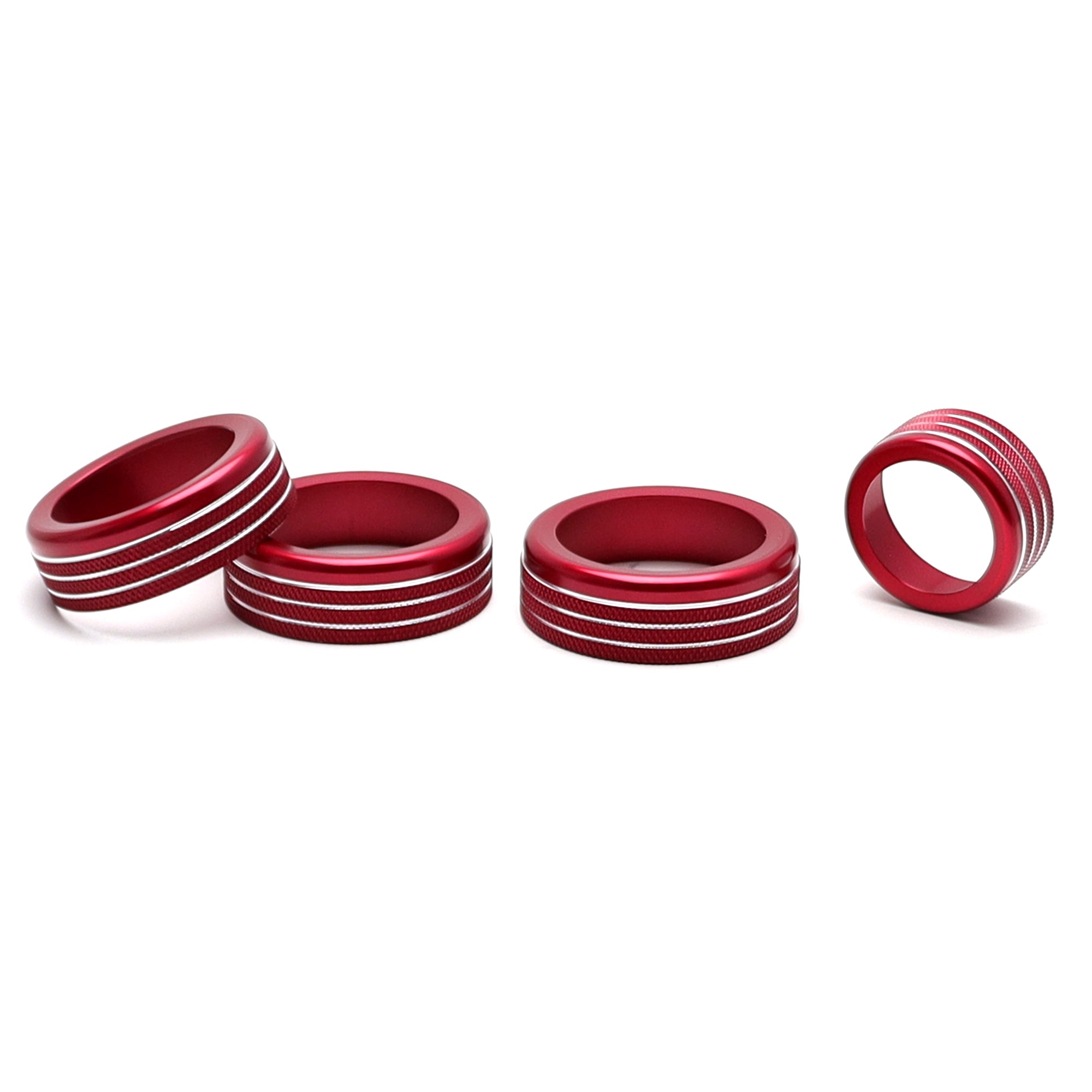 4-Piece Red Drive Mode & Volume/AC Knob Covers for 2024+ Toyota Tacoma & 2025+ 4Runner - 14-Inch Touchscreen Protection - Perfect for Off-Roading & Daily Commuting