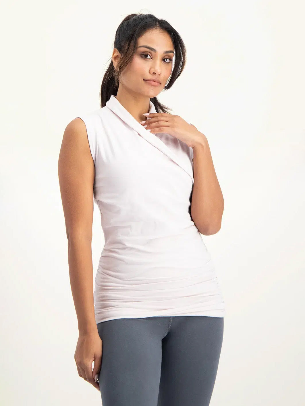 Urban Goddess Good Karma Yoga Top - Eco-Friendly Mushroom Print Activewear for Women | Perfect for Yoga, Pilates & Gym Workouts