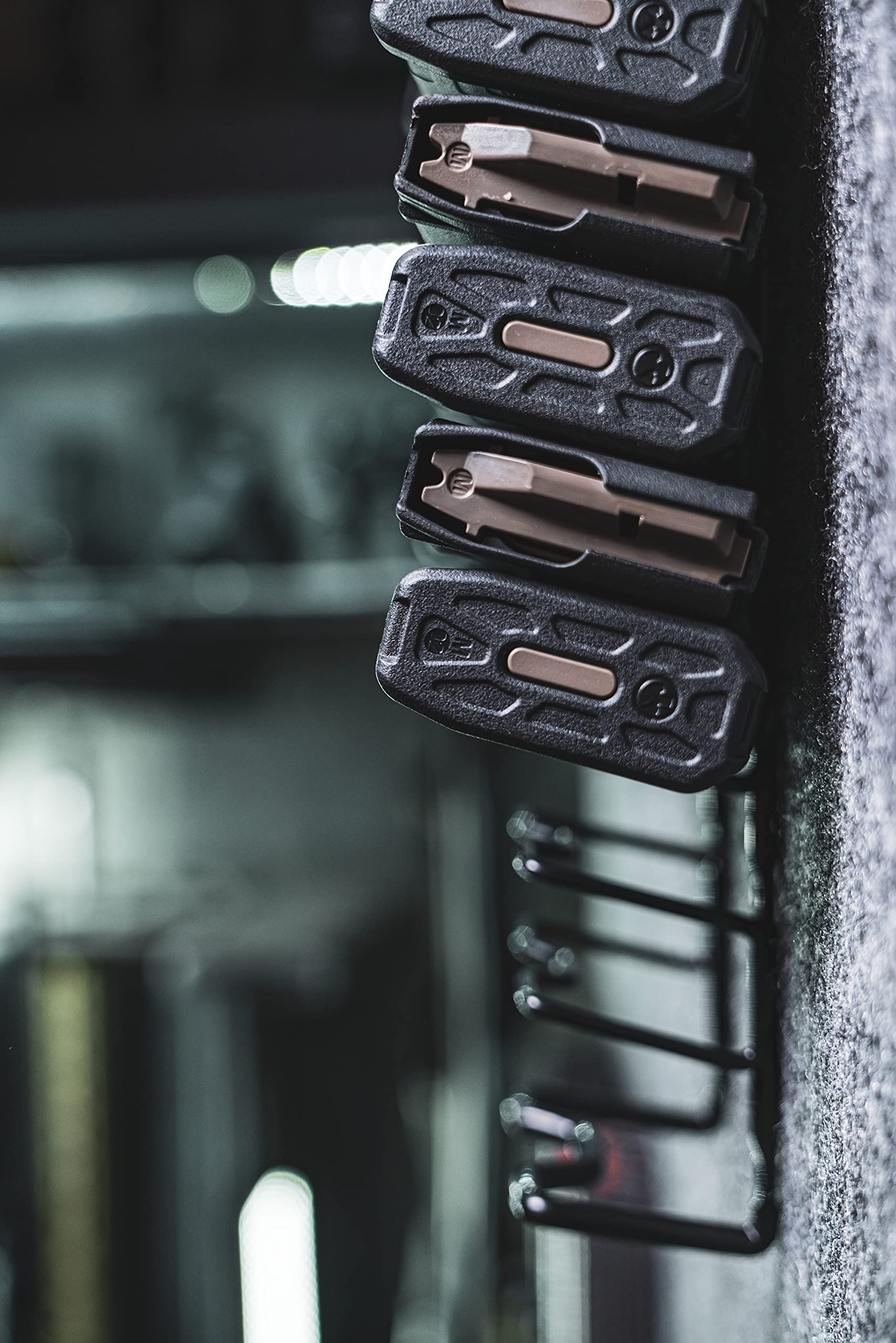 Steel Frame Lockdown Magazine Rack with Vinyl Coating - Secure Gun Vault Storage & Organization for Ammo, Pistols & Rifles | Perfect for Home Defense & Shooting Range Use
