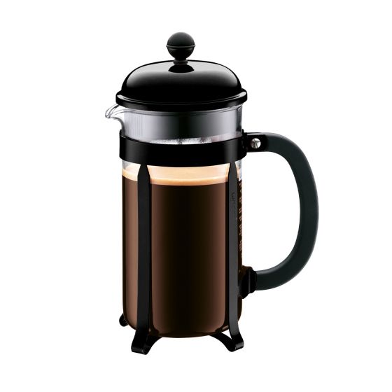 Bodum Chambord 34oz French Press Coffee Maker - 8 Cup Stainless Steel Plunger Pot for Brewing Rich & Bold Coffee - Perfect for Home, Office & Camping Use