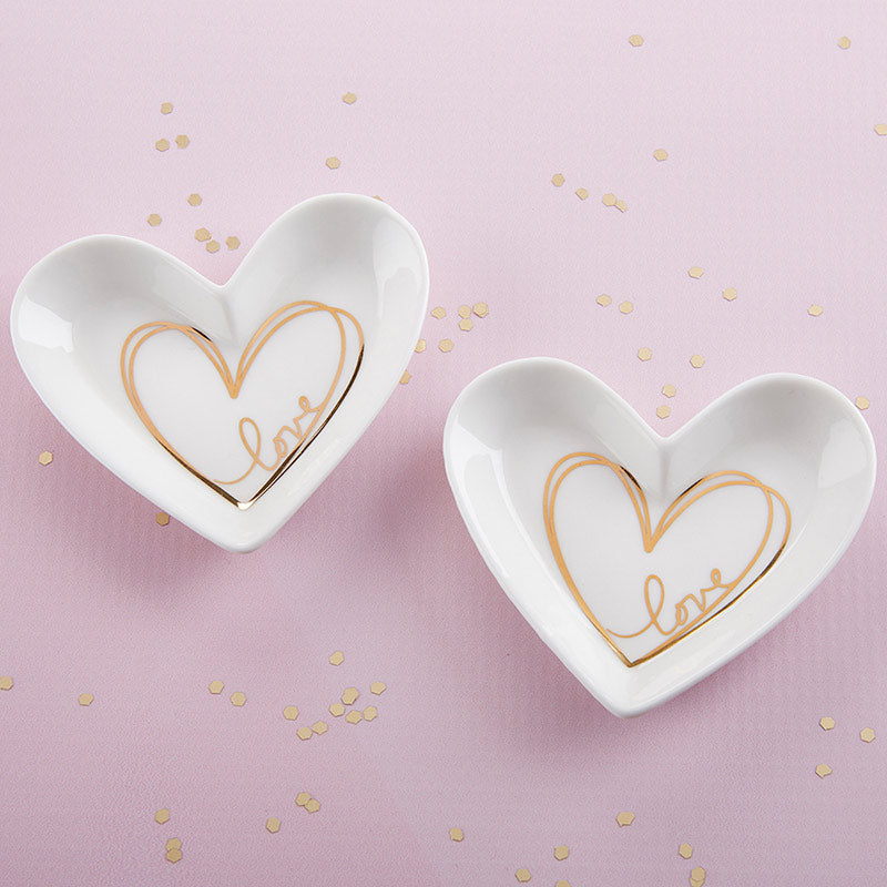Heart Shaped Trinket Dish - Small Jewelry Tray for Rings, Earrings & Necklaces | Perfect for Dresser, Vanity & Gift Giving | Elegant Home Decor Accessory