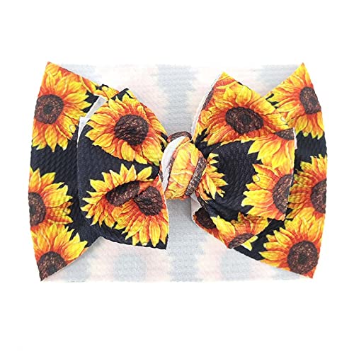 Adjustable Baby Headbands for Girls & Boys 0-3 Years - Sunflower Floral Stretch Hairbands for Toddlers & Infants | Perfect for Photos, Parties & Everyday Wear (One Size, Style C)
