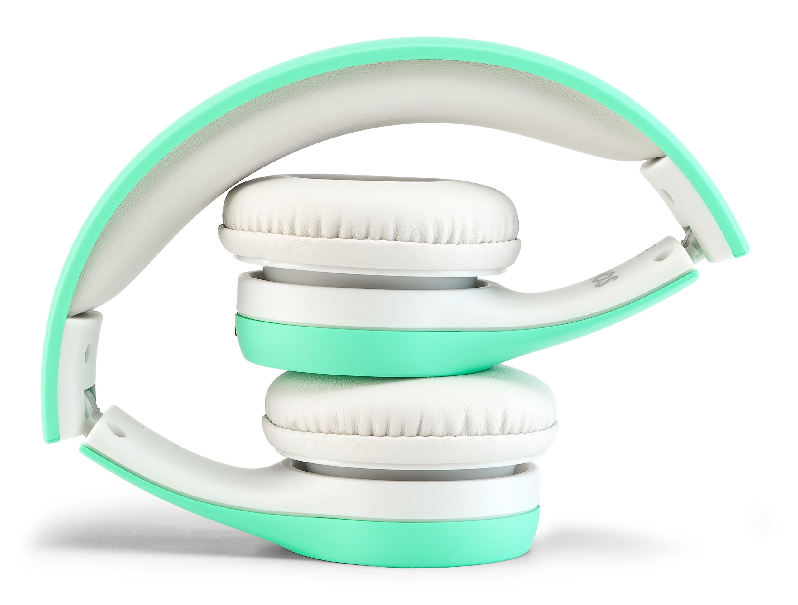 Nenos Kids Headphones with Volume Limiter - Foldable Over-Ear Headphones for Children, Safe & Comfortable (Mint Green) - Perfect for Online Learning, Gaming, and Travel