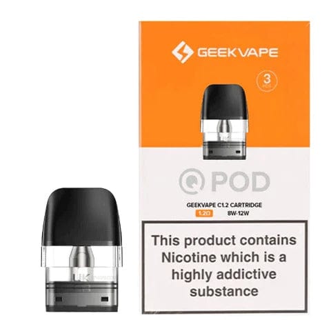GeekVape Q Replacement Pods - Compatible with GeekVape Q Pod System - 2 Pack - Leak-Proof Design for Smooth Vaping - Perfect for On-the-Go Use & Travel