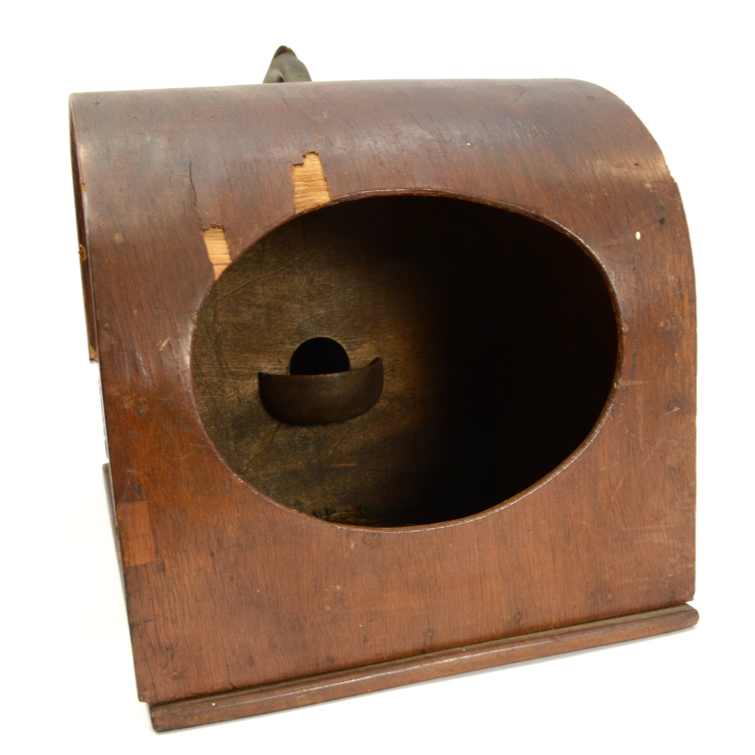 Antique Fraternal Ballot Box - Wood & Brass Secret Voting Box for Freemasons with Curved Top - Perfect for Masonic Lodge Meetings & Historical Collectibles