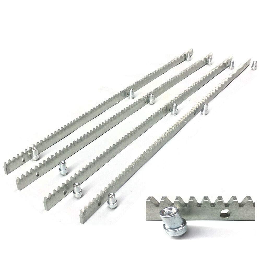 8mm Thickness Steel Gear Racks for Automatic Sliding Gate Opener - 4Pcs Kit for 13ft Sliding Door Operators with Mounting Screws | Durable Hardware for Smooth Gate Operation | Perfect for Residential & Commercial Automatic Gates