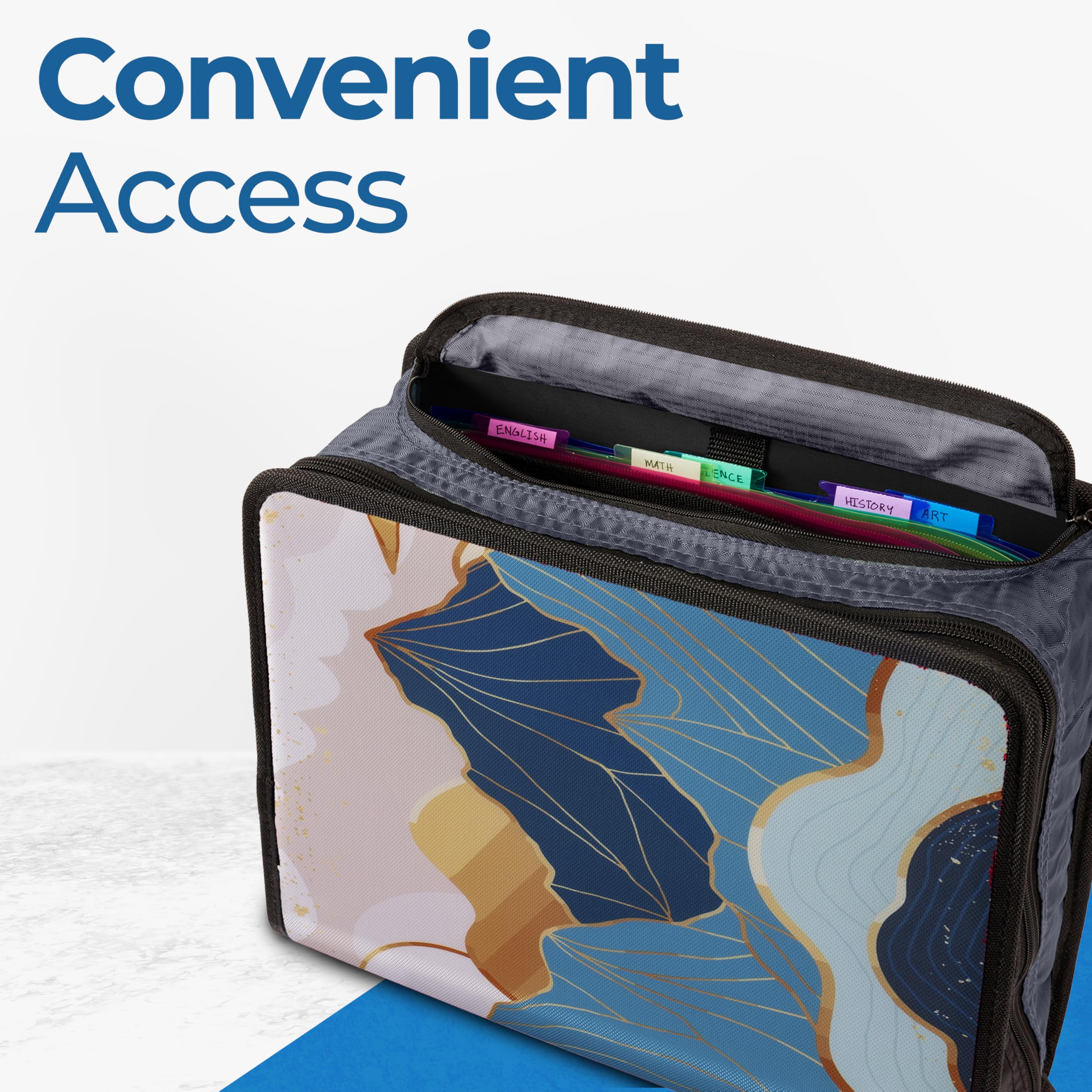 Case-it Mighty Zip Tab Zipper Binder - 3