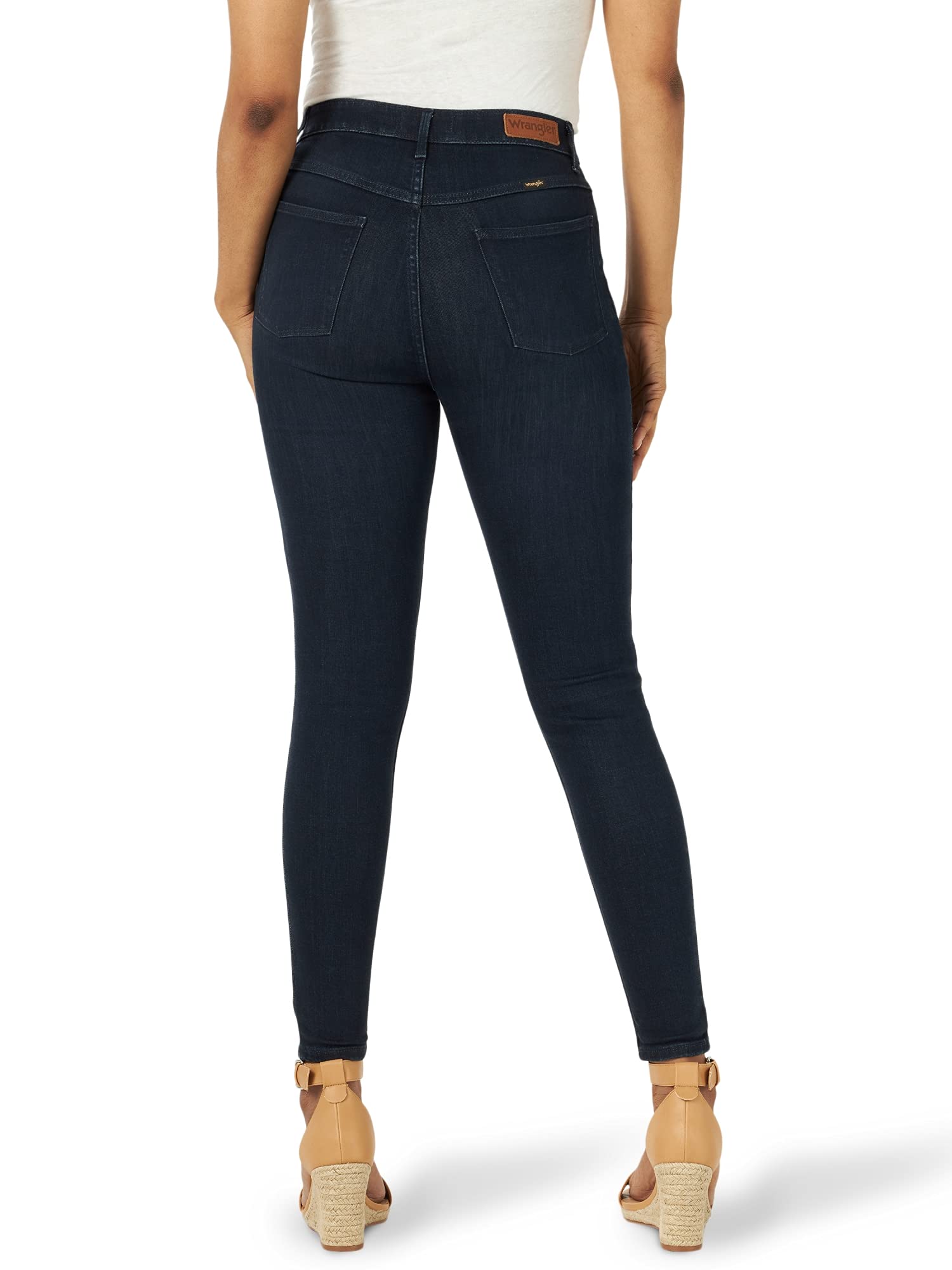 Wrangler Women's High Rise Unforgettable Skinny Jeans - Stretch Denim Pants for Casual Wear & Night Out | Comfortable Slim Fit Jeans for Everyday Style