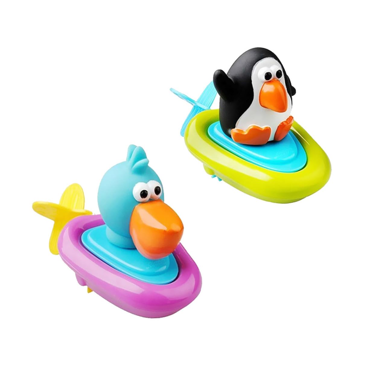 HEMOTON 6-Pack Wind-Up Bath Toys for Kids - Fun Floating Rubber Duck & Animal Bath Time Play Set - Perfect for Toddler Bathtime, Pool Parties & Sensory Water Play
