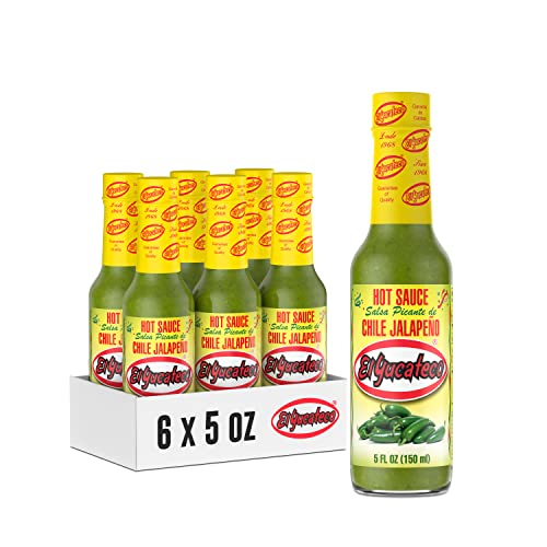 El Yucateco Jalapeno Hot Sauce - 6 Pack (5 oz Each) | 1,700 Scoville Heat Units | Gluten Free & Sugar Free | Perfect for Tacos, Wings & Mexican Cuisine