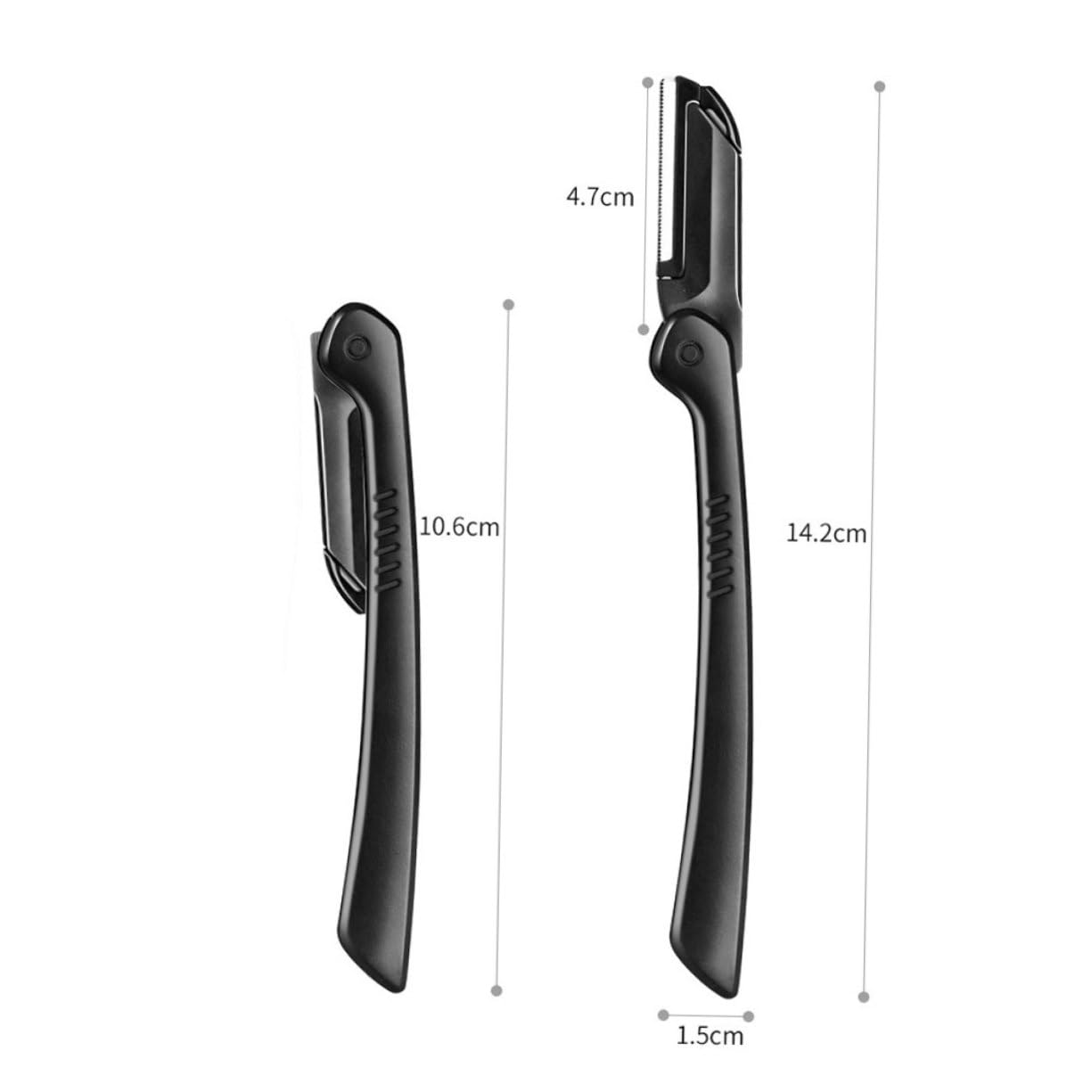 10-Pack Stylish Eyebrow Razor Set - Folding Precision Trimmer for Perfect Brows - Travel & Home Grooming Essential - Makeup Tools for Eyebrow Shaping & Facial Hair Removal