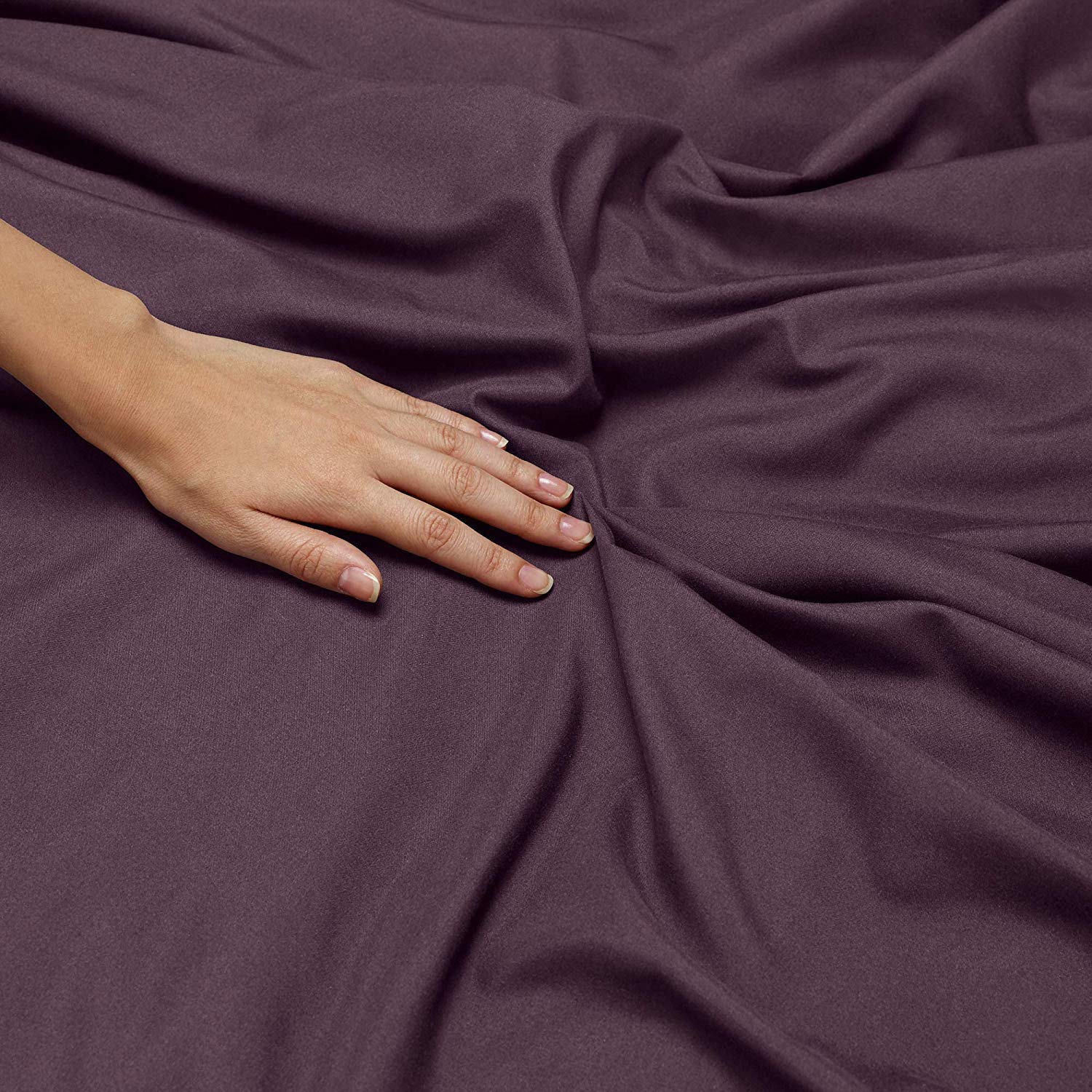 Premium 2-Piece Organic Cotton Bedding Set - 300 GSM, 500 Thread Count, Twin Size (Eggplant) - Duvet Cover & Comforter for Ultimate Comfort | Perfect for Guest Rooms, Dorms & Cozy Bedrooms