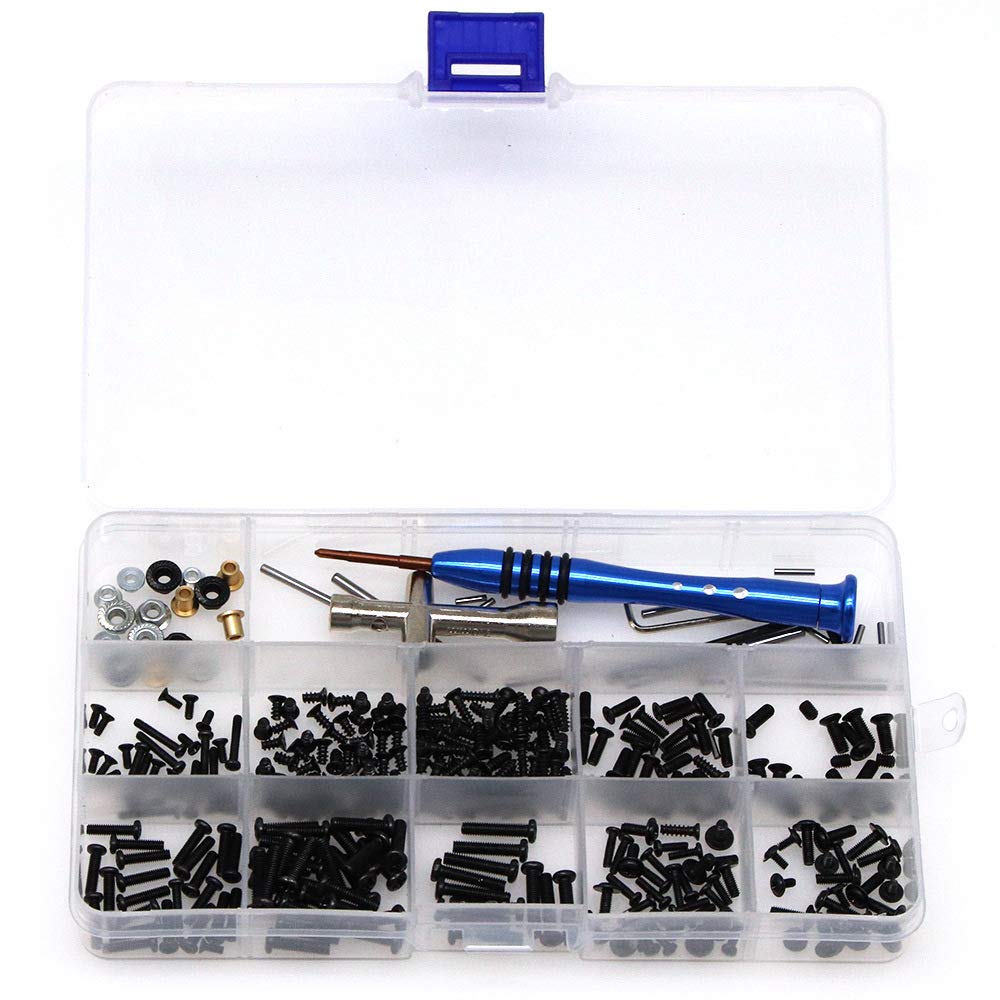 WANGCL RC Car Screw Kit - 1/10 Scale RC Car Repair Tool Set with Coupling Pins for Crawler & Monster Trucks - Perfect for RC Vehicle Maintenance and Off-Road Racing Accessories
