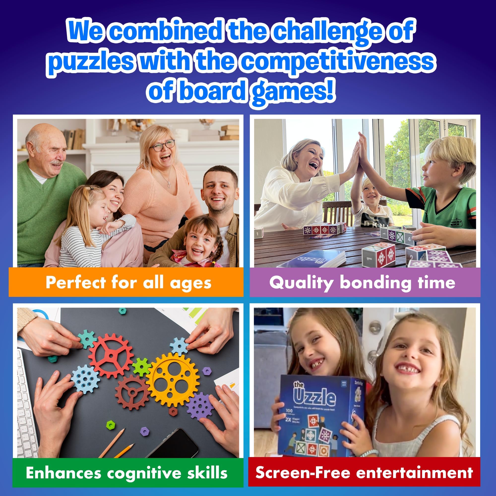 3.0 Board Game for Kids & Adults - Fun Family Block Puzzle Game for Ages 4+ | Perfect for Family Game Night, Birthday Gifts & Classroom Learning Activities