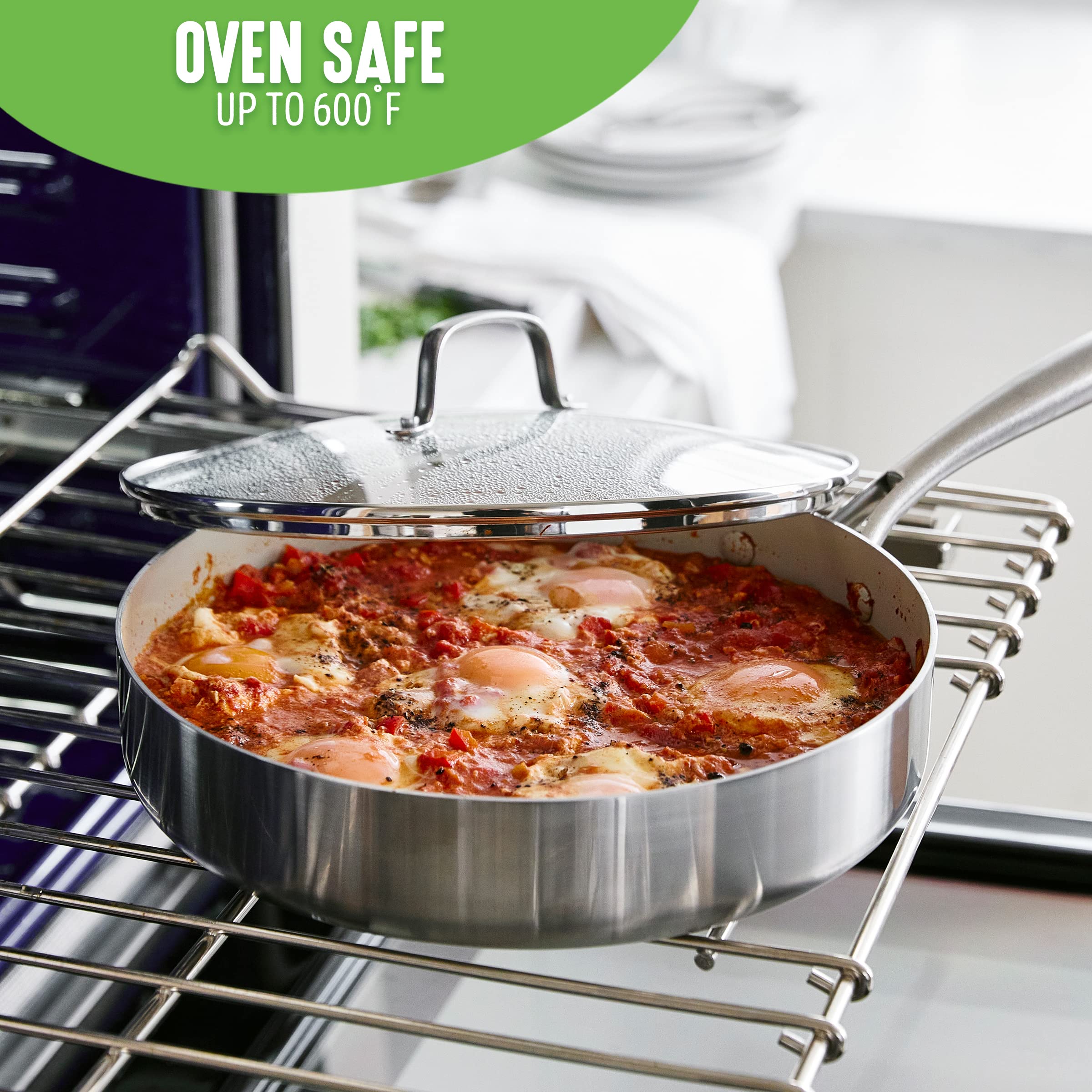GreenLife Tri-Ply Stainless Steel Healthy Ceramic Nonstick 8