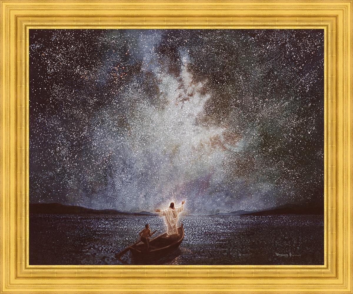 Calm and Stars Large Wall Art - Modern Abstract Canvas Painting for Living Room, Bedroom & Office Decor - Perfect for Home, Office & Meditation Spaces
