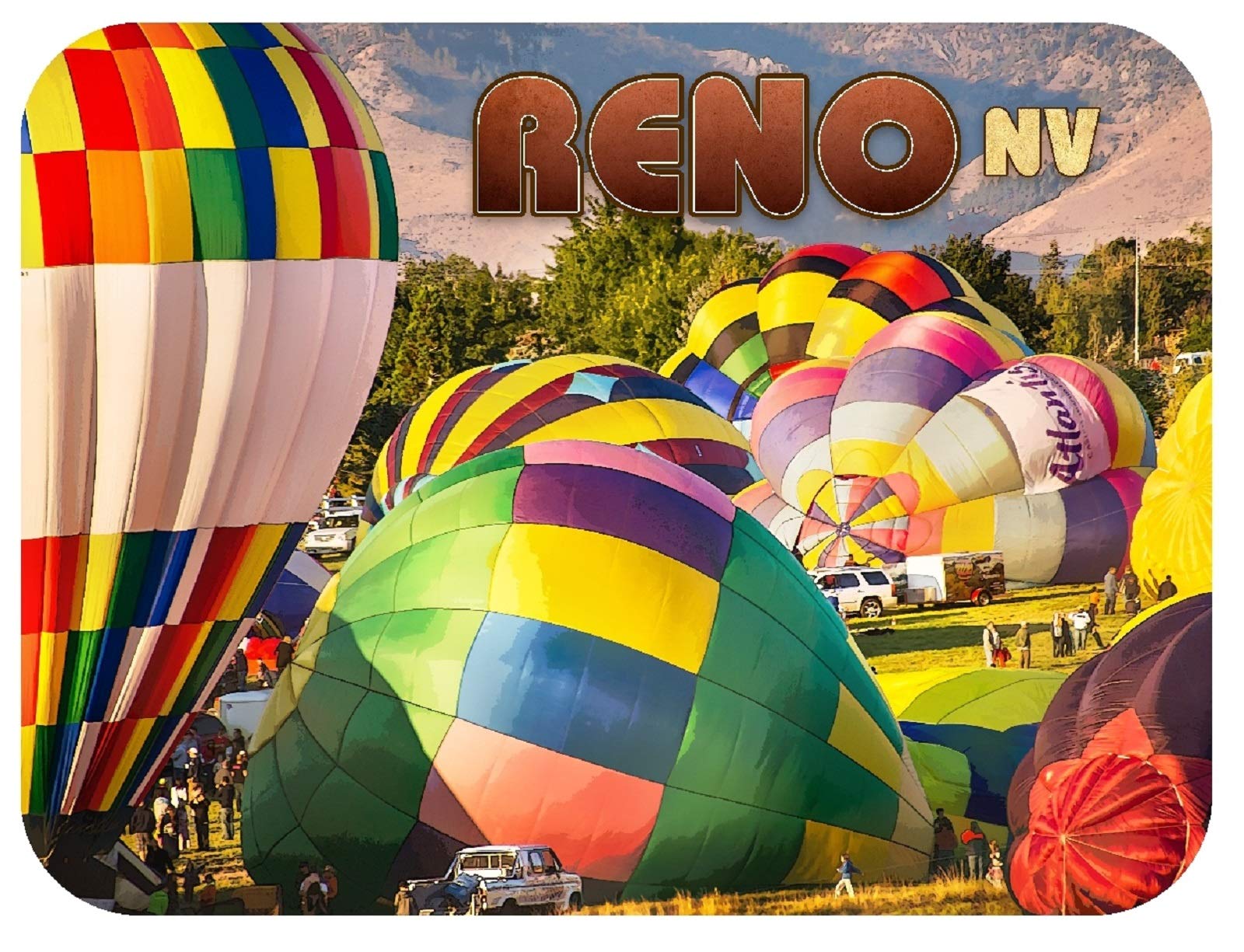 Reno Nevada Hot Air Balloon Souvenir Fridge Magnet - Perfect for Travel Memories, Home Decor & Gifts