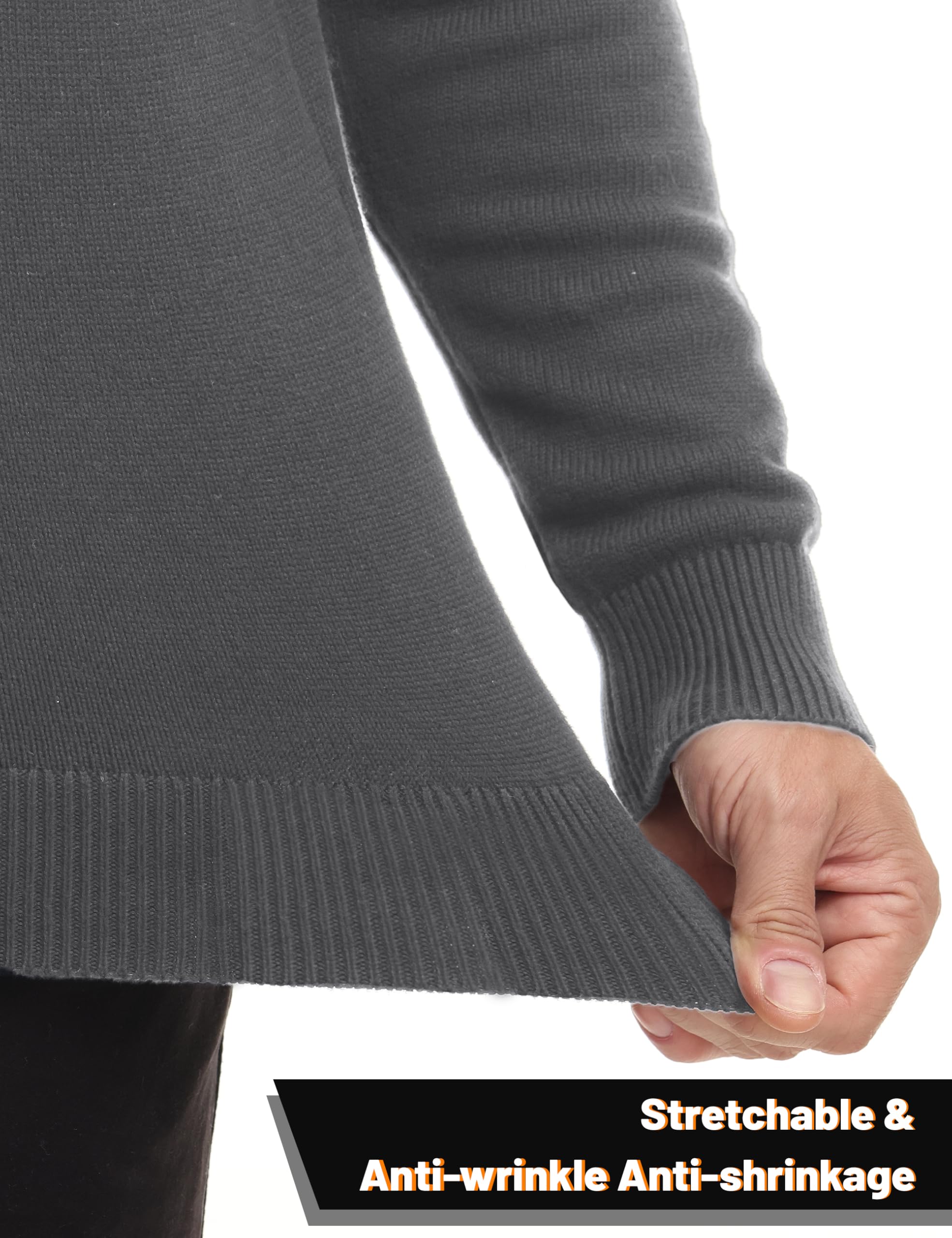 MAGNIVIT Men's Quarter Zip Striped Pullover Sweater - Color Block Polo Sweatshirt for Fall, Winter & Spring | Casual Office Wear & Outdoor Activities